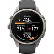Garmin Fenix 9 Pro Smartwatch Titanium with Graphite/Black Silicone Band