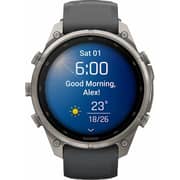 Garmin Fenix 9 Pro Smartwatch Titanium with Graphite/Black Silicone Band