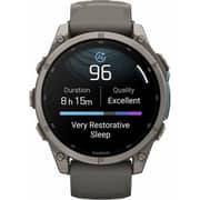 Garmin FENIX 9 Smartwatch Titanium with Pebble Gray Silicone Band