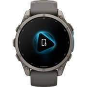 Garmin FENIX 9 Smartwatch Titanium with Pebble Gray Silicone Band