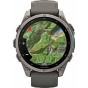 Garmin FENIX 9 Smartwatch Titanium with Pebble Gray Silicone Band