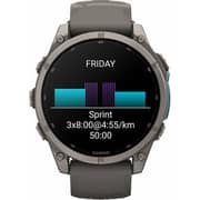 Garmin FENIX 9 Smartwatch Titanium with Pebble Gray Silicone Band