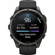 Garmin FENIX 9 Smartwatch Carbon Grey DLC Titanium with Black Silicone Band