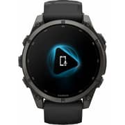 Garmin FENIX 9 Smartwatch Carbon Grey DLC Titanium with Black Silicone Band