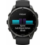 Garmin FENIX 9 Smartwatch Carbon Grey DLC Titanium with Black Silicone Band