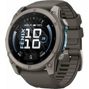 Garmin FENIX 9 Smartwatch Titanium with Pebble Gray Silicone Band