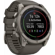 Garmin FENIX 9 Smartwatch Titanium with Pebble Gray Silicone Band