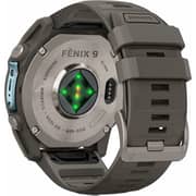 Garmin FENIX 9 Smartwatch Titanium with Pebble Gray Silicone Band