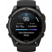 Garmin FENIX 9 Smartwatch Carbon Grey DLC Titanium with Black Silicone Band