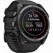 Garmin FENIX 9 Smartwatch Carbon Grey DLC Titanium with Black Silicone Band