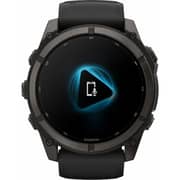 Garmin FENIX 9 Smartwatch Carbon Grey DLC Titanium with Black Silicone Band