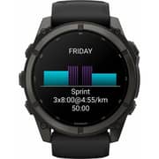Garmin FENIX 9 Smartwatch Carbon Grey DLC Titanium with Black Silicone Band