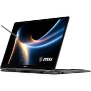 MSI Prestige 14Flip AI 2-in-1 Convertible (2026) Copilot+ PC - 3rd Series / Intel Core Ultra 9 / 14inch FHD+ / 1TB SSD / 32GB RAM / Shared Intel Arc Graphics / Windows 11 Pro / English & Arabic Keyboard / Platinum Gray / Middle East Version - [D3MTG]