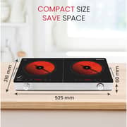 Nobel 2 Burner Infrared Cooker Black - NIC20I