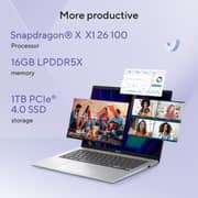 Asus Vivobook 14 (2026) Copilot+ PC - Snapdragon X X1-26-100 / 14inch FHD / 1TB SSD / 16GB RAM / Windows 11 Home / English & Arabic Keyboard / Platinum Gold / Middle East Version - [X1407QA-LY146W]