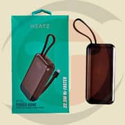Heatz SLIM Power Bank 10000mAh with Built-in Cable Black - HP101
