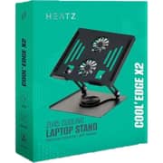 Heatz Cool Edge X2 Dual Cooling Laptop Stand Black - ZU45