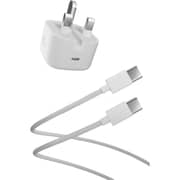 Heatz Fast Charging Power Adapter with Cable White - ZA60