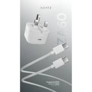 Heatz Fast Charging Power Adapter with Cable White - ZA60