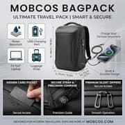 Mobcos 8883 1Pc Laptop Backpack Black - 1251532762297
