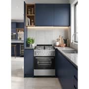 Baumatic Free Standing 4 Burner Gas Cooker 60cm Stainless Steel/Black - BMEC9GGTSS