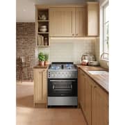 Baumatic Free Standing 4 Burner Gas Cooker 60cm Stainless Steel/Black - BMEC9GGTSS