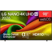 LG 98inch NU85 NANO 4K UHD AI Smart Television (2026 Model) - 98NU850B6LB