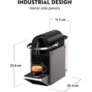 Nespresso Pixie Titan Coffee Machine - (C62-Me-Ti-Ne)