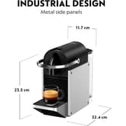 Nespresso Pixie Silver Coffee Machine - (D62-Me-SI-Ne)