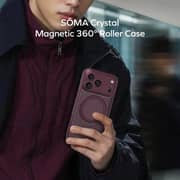 Momax SOMA Crystal Magnetic 360 Roller Case Dusky Cherry iPhone 18 Pro Max - MFAP26XLR