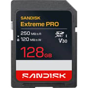 Sandisk Extreme Pro SD Memory Card 128GB Black - SDSDXXJ-128G-GSCIN