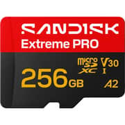 Sandisk Extreme Pro MicroSD Memory Card 256GB Red/Black - SDSQXCJ-256G-GS6MA