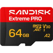 Sandisk Extreme Pro MicroSD Memory Card 64GB Red/Black - SDSQXCU-064G-GS6MA