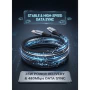 Glassology Braided USB-C to Lightning Cable 1m Assorted - GCCL1B