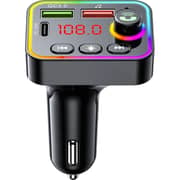 Havit FM Transmitter With RGB LED Screen Black - HV-FM819BT