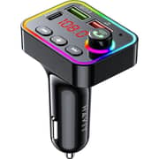 Havit FM Transmitter With RGB LED Screen Black - HV-FM819BT