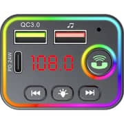 Havit FM Transmitter With RGB LED Screen Black - HV-FM819BT