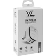 VOZ Travel Charger 20W with Micto USB Cable White - VZWPD01M