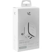 VOZ Travel Charger 20W with USB-C Cable White - VZWPD01T
