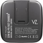 VOZ 3 Port 32W Wall Charger Black - VZWPD02