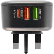 VOZ 3 Port 32W Wall Charger with Lightning Cable Black - VZWPD02L