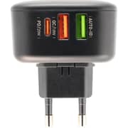 VOZ 3 Port 32W Wall Charger with Lightning Cable Black - VZWPD02L