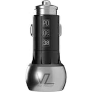 VOZ Car Charger with USB-C to Lightning Cable Black - VCCPD03L