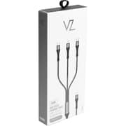 VOZ 3-in-1 USB Cable 1m Black - V3C003