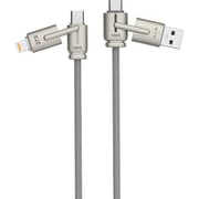 WYE 4-in-1 USB Cable 1.2m Grey - DC74