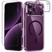 Trands 3-in-1 Bundle Case + Screen Protector + Lens Protector Clear iPhone 18 Pro - TR-BD7976