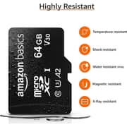 Amazon Basics microSDXC Memory Card 64GB Black Pack of 2 - LSMICRO64GU3D