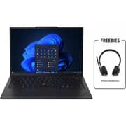 Lenovo ThinkPad X1 Carbon Gen 13 Aura Edition (2026) Copilot+ PC - 2nd Series / Intel Core Ultra 7-258V / 14inch 2.8K / 1TB SSD / 32GB RAM / Intel Arc 140V / Windows 11 Pro / English & Arabic Keyboard / Black / ME Version-[21NS013PGR]+4XD1Q30302 Headset