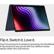 HP Omnibook X Flip 2-in-1 Convertible (2026) Laptop - AMD Ryzen AI 5-435 / 14inch 3K / 512GB SSD / 16GB RAM / Shared AMD Radeon Graphics / Windows 11 Home / English & Arabic Keyboard / Blue/ Middle East Version - [14-KC0003NE]