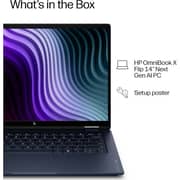 HP Omnibook X Flip 2-in-1 Convertible (2026) Laptop - AMD Ryzen AI 5-435 / 14inch 3K / 512GB SSD / 16GB RAM / Shared AMD Radeon Graphics / Windows 11 Home / English & Arabic Keyboard / Blue/ Middle East Version - [14-KC0003NE]
